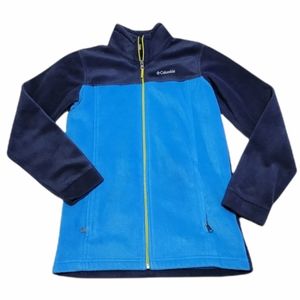 Columbia‎ Blue Full Zip Fleece Jacket Size L 14/16